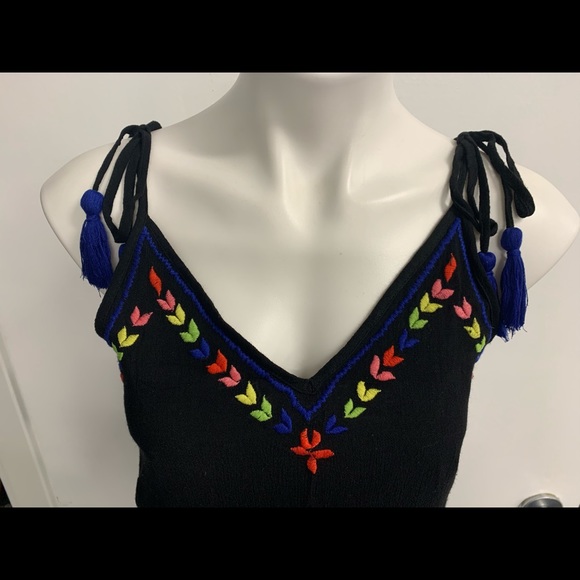 NWT: Aqua embroidered dress - Picture 3 of 5